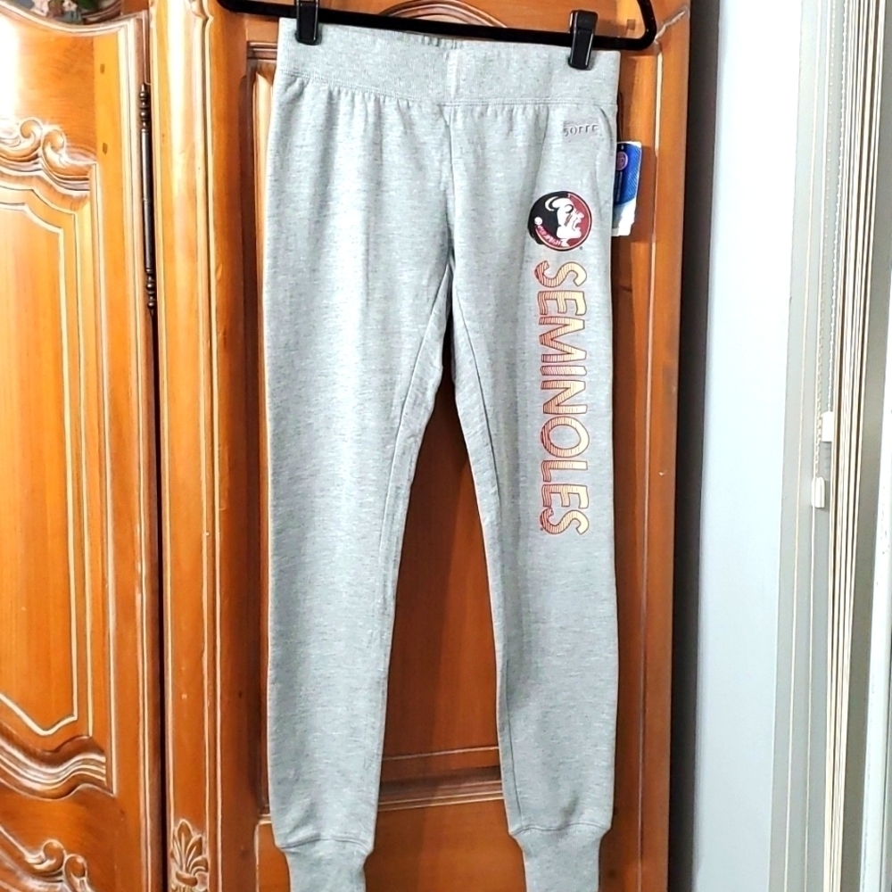Seminoles,‎ Gray sweat pants, NWT, small. BY soffe. Cozy soft